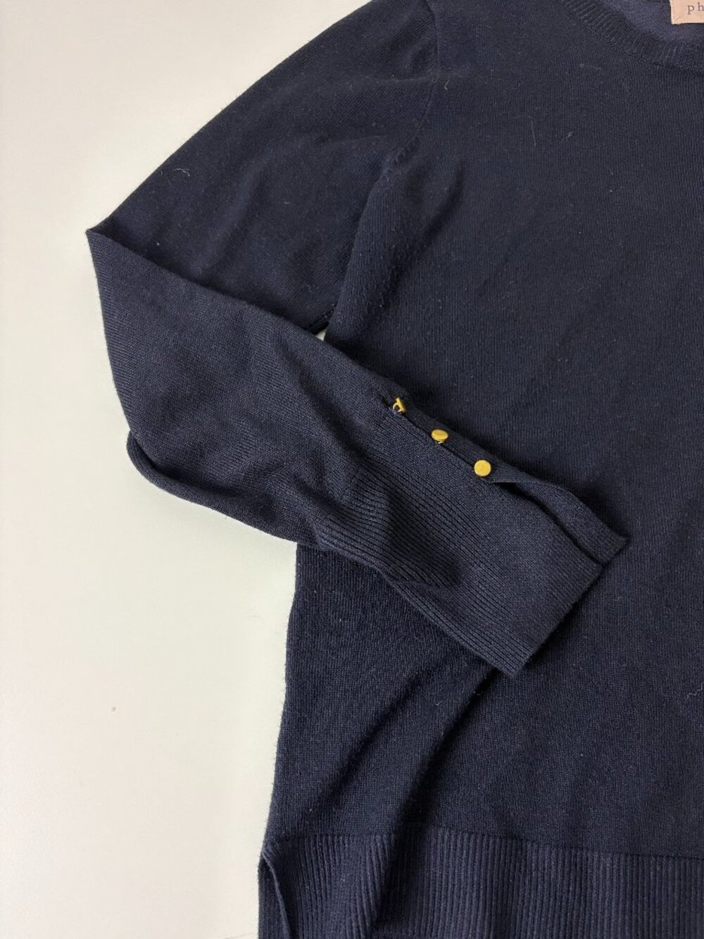 Philosophy Republic Clothing Sweater Women's Sz L Navy Blue